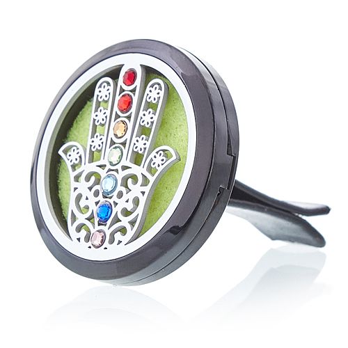 Car Diffuser Kit Pewter- Hamsa - 30mm