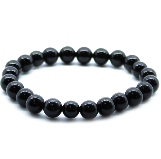 Black Agate Crystal Bracelet - Strength and Protection