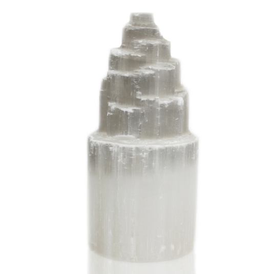 Natural Selenite Tower Lamp – Cleanse, Protect & Illuminate 20cm