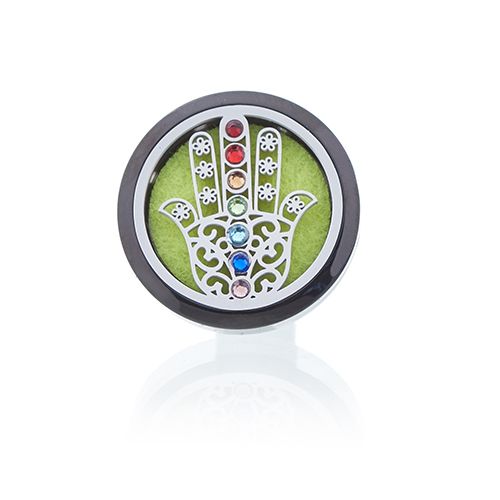 Car Diffuser Kit Pewter- Hamsa - 30mm